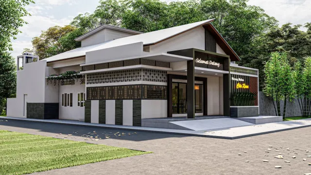 Bangunan ruko 1 lantai